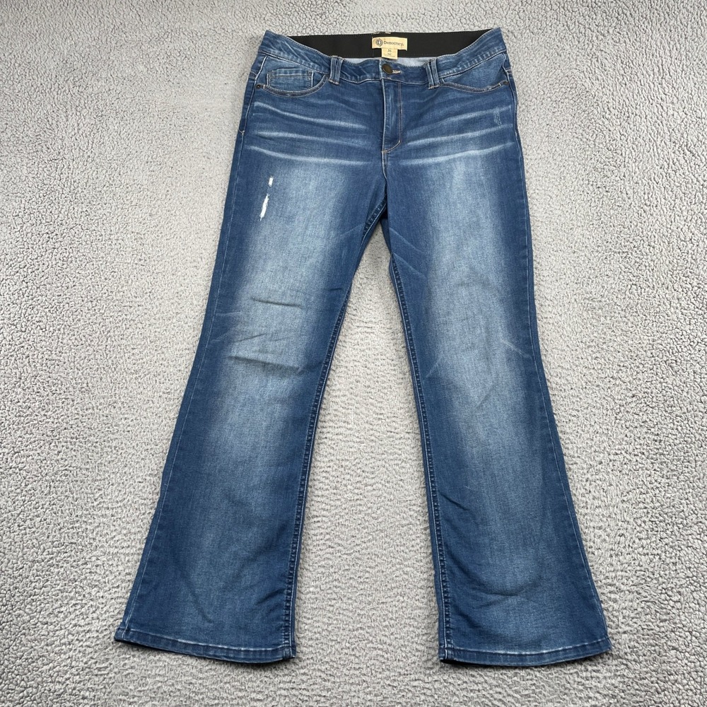 Democracy Jeans Womens 16 Blue Ab Technology Bootcut Stretch Denim B2479KEOOXX